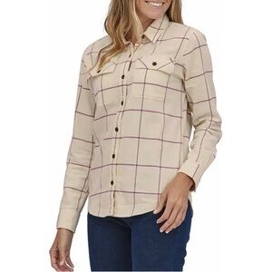 Patagonia Women’s Long Sleeve Organic Cotton Midweight Fjord Flannel Shirt large